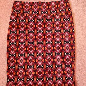 Lularoe Purple Geometric Pencil Skirt- XL